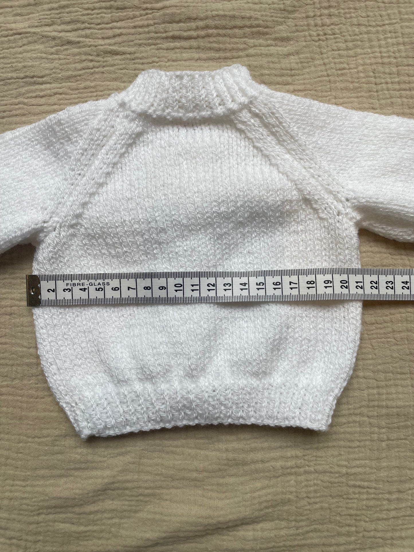 Newborn white cardigan