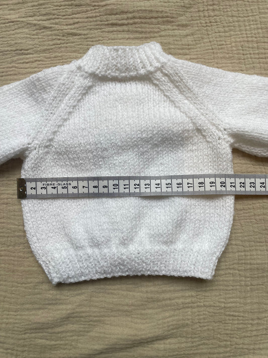 Newborn white cardigan