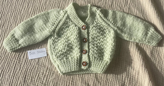 small 0-3m pistachio cardigan