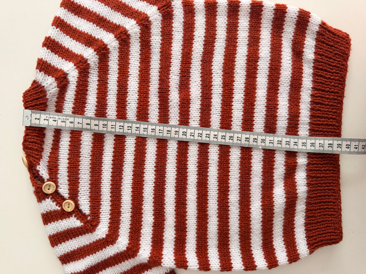 2-4 years copper and white stripe jumper