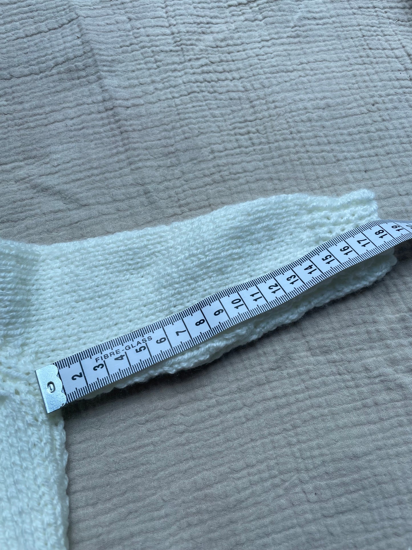 3-6m pale cream cardigan with a liberty collar