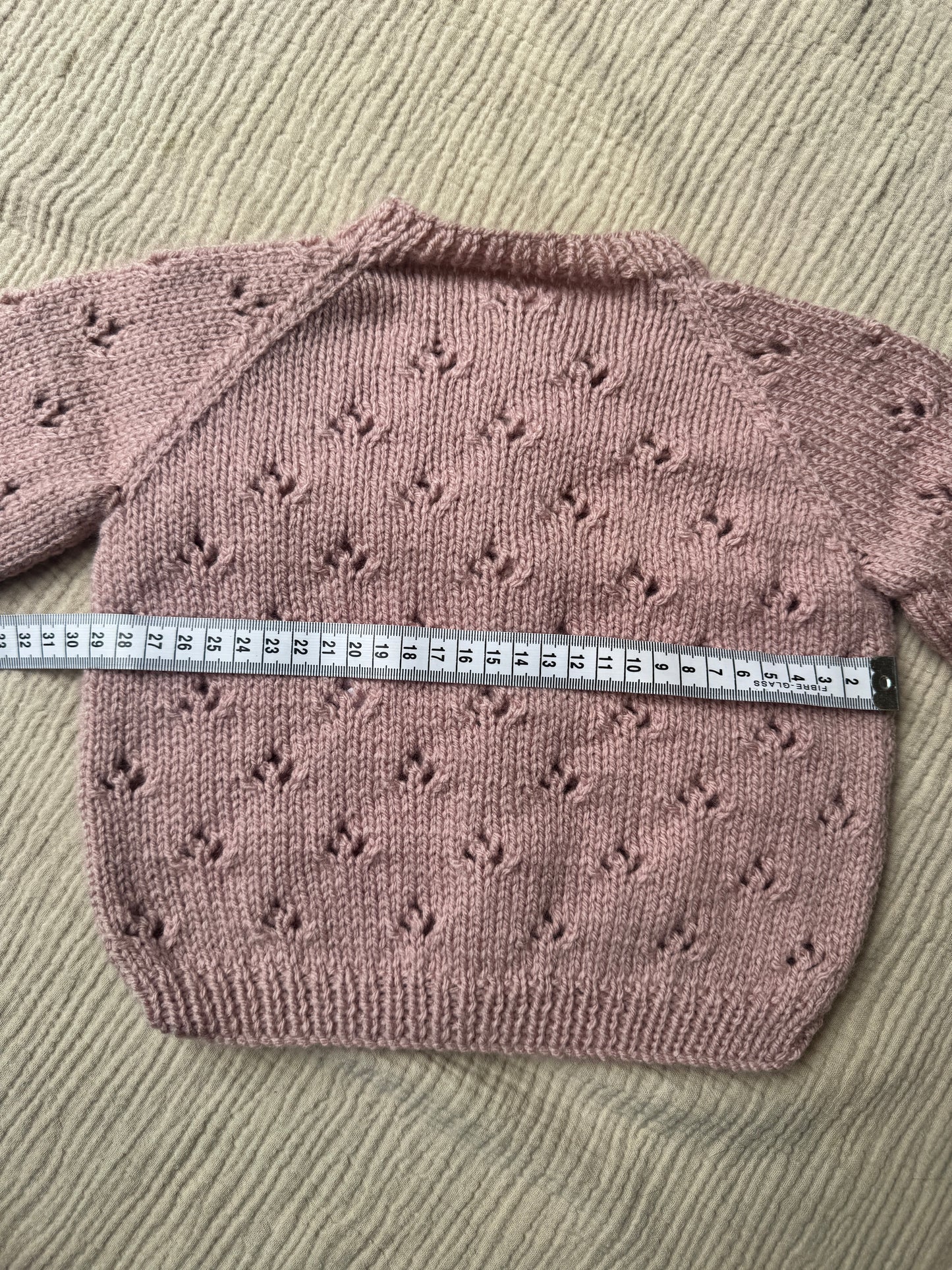 6-12m oyster pink cardigan