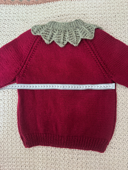 2-3 years strawberry cardigan with collar
