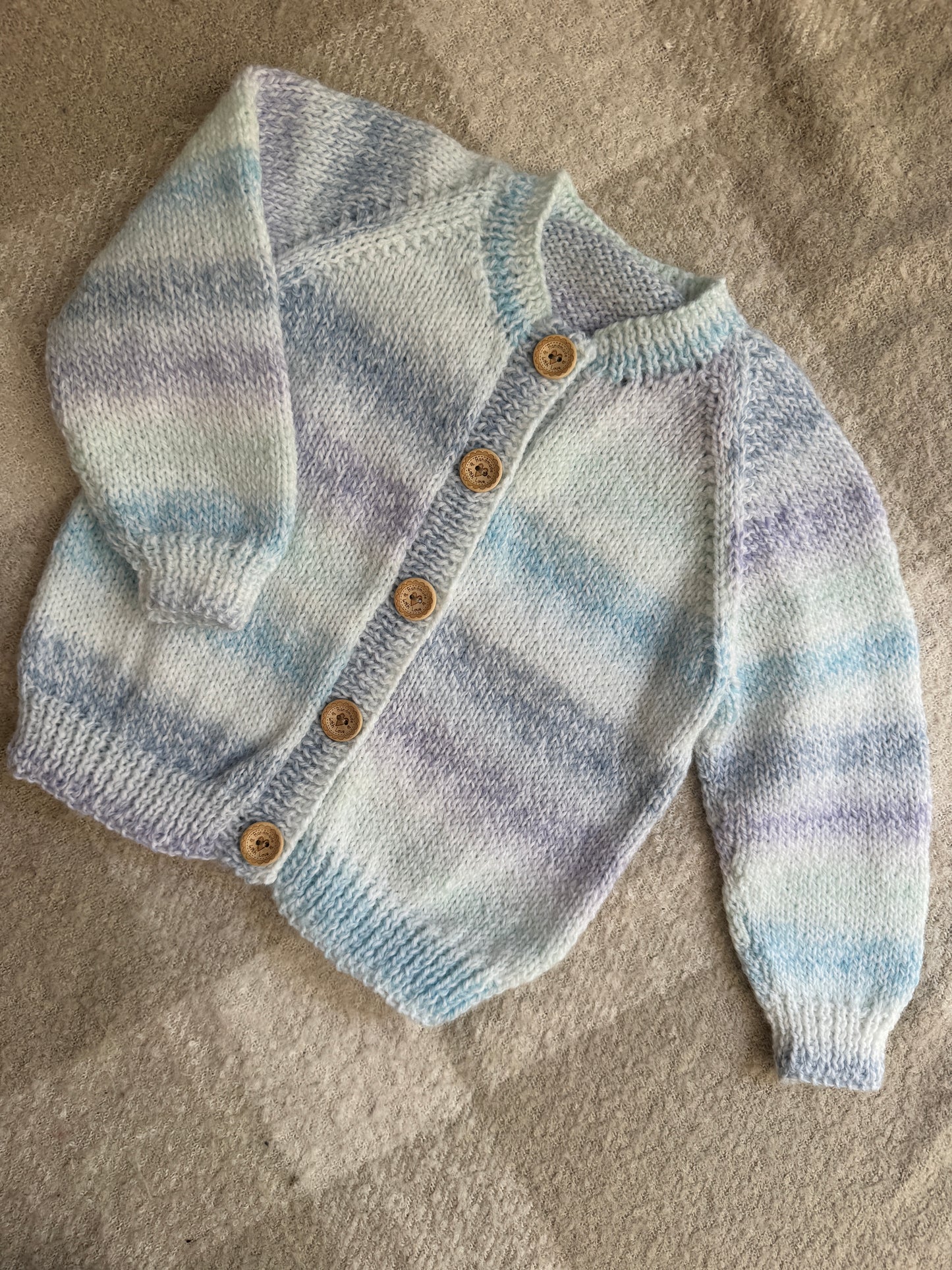 1-2 years blue marble cardigan