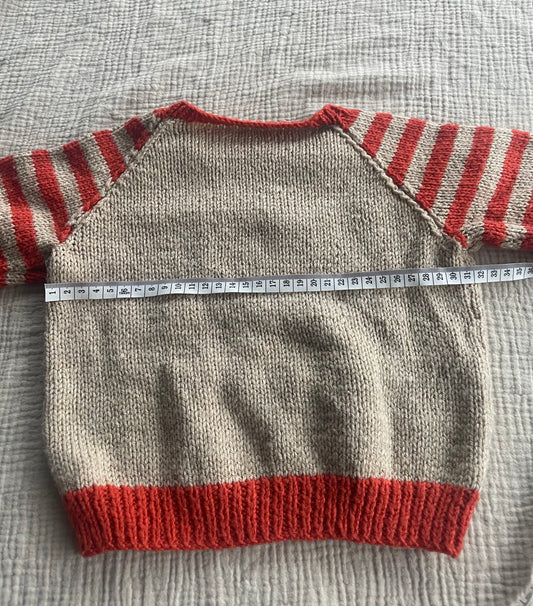 1-2years orange striped fox jumper