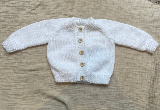 0-3m white cardigan