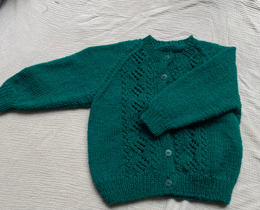 3-4 years christmas green cardigan