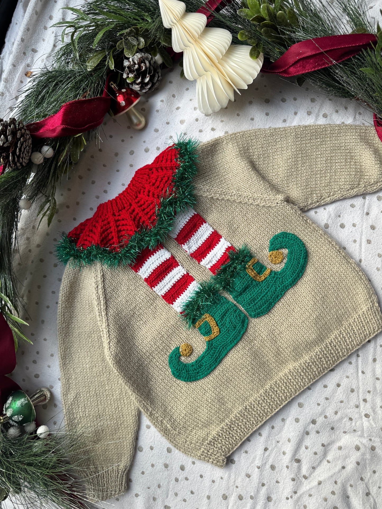 Elf legs 2-4 years parchment cardigan