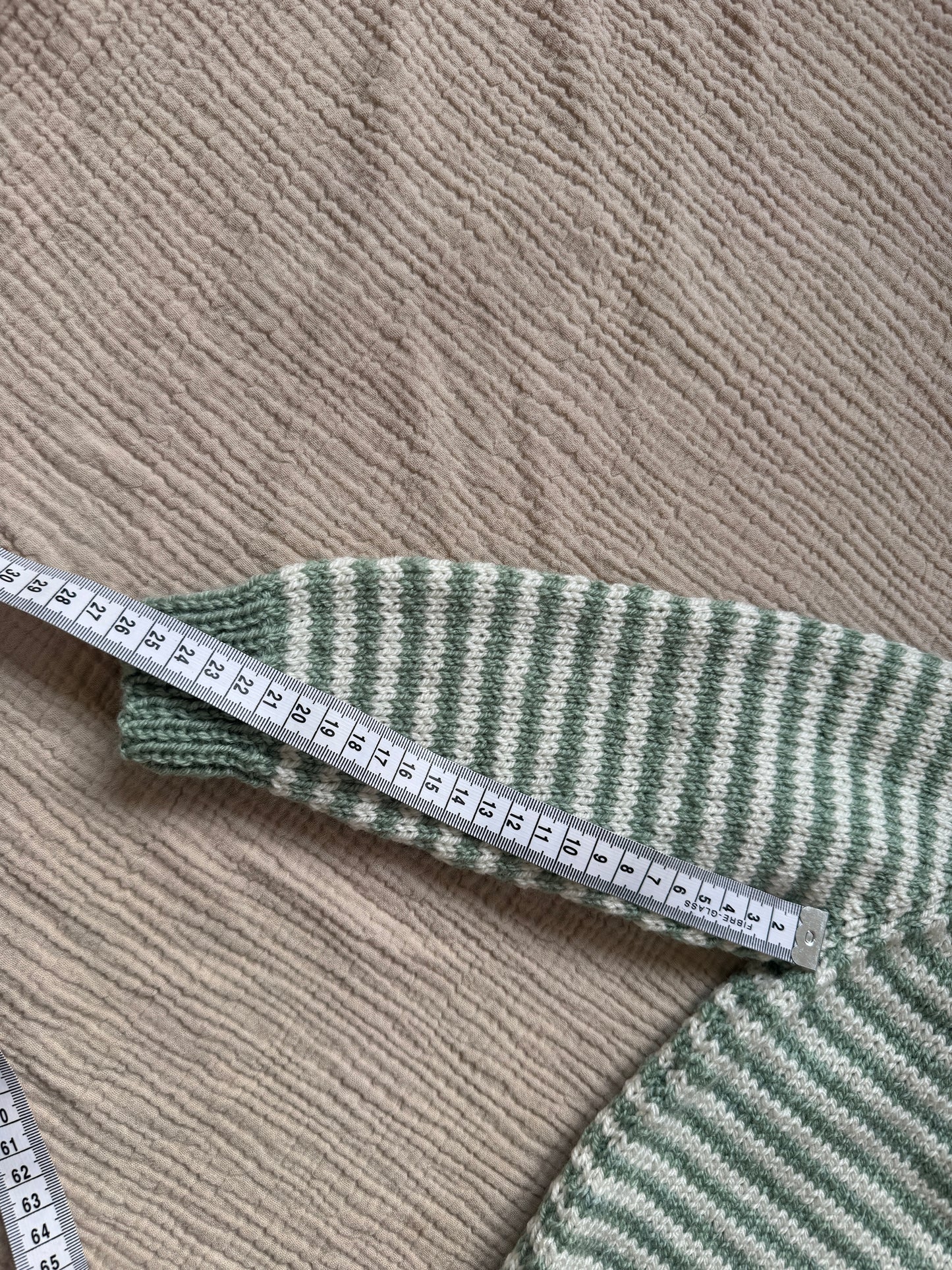 1-2 years sage & cream cardigan