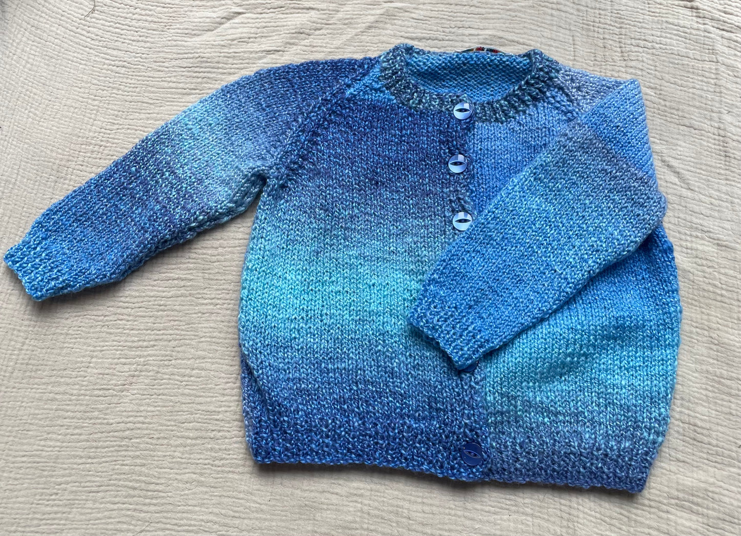 3-4 years blue ombré cardigan