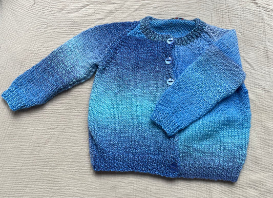 3-4 years blue ombré cardigan