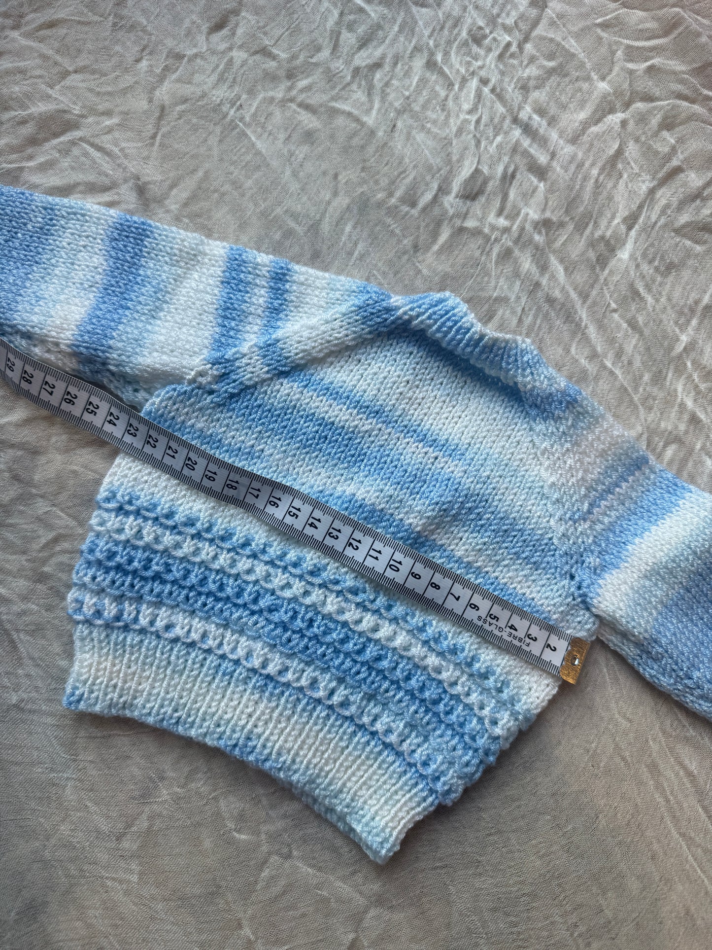 0-1m blue stripe cardigan