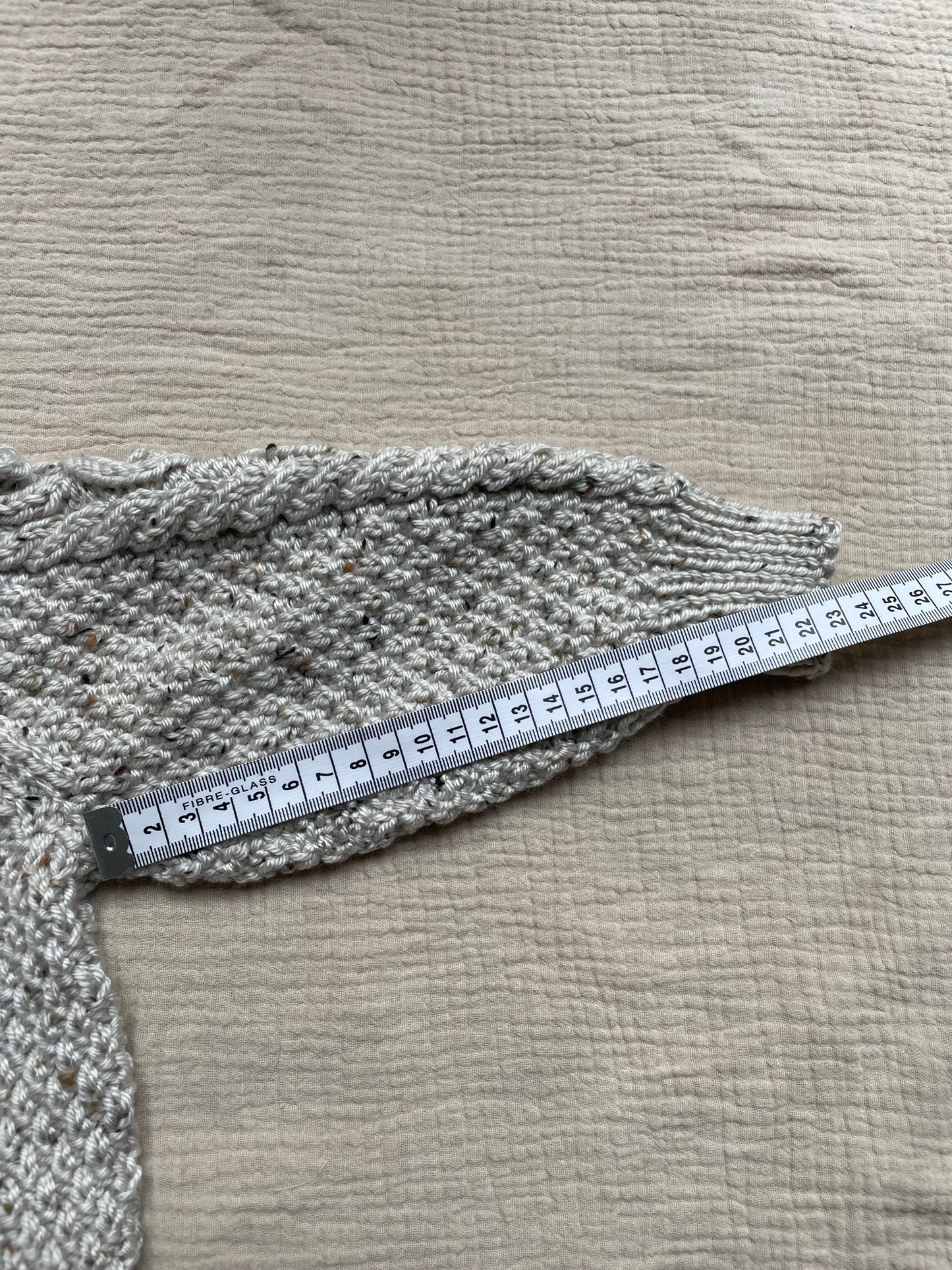 1-2 years neutral fleck aran cardigan