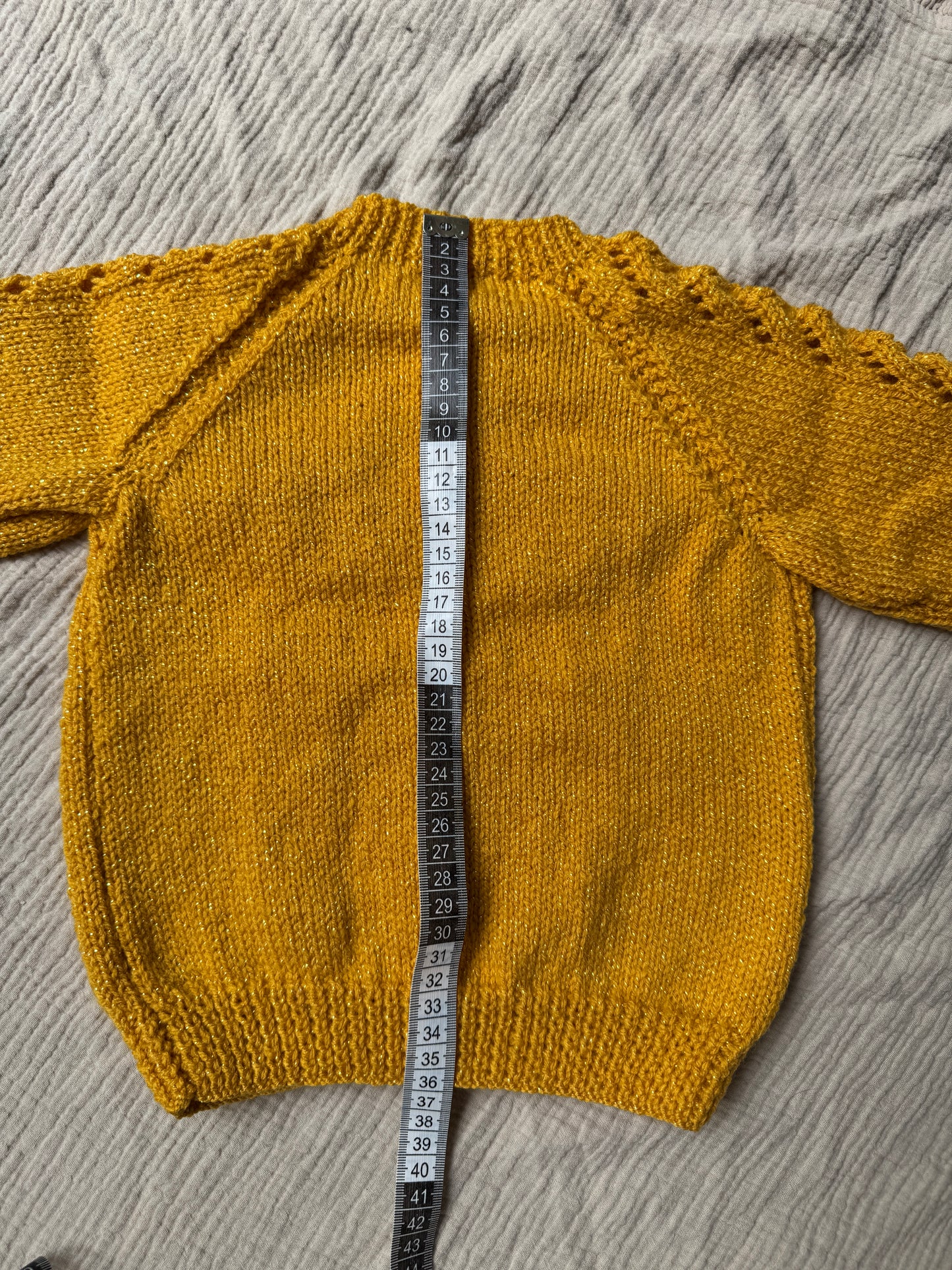 1-2 years yellow glitter cardigan