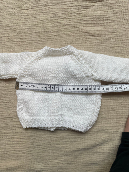 Newborn white sparkly cardigan