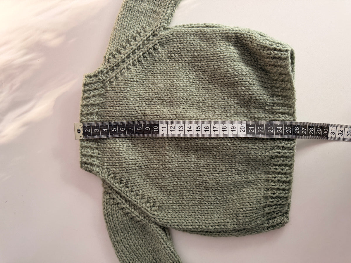 0-3m pale sage cardigan