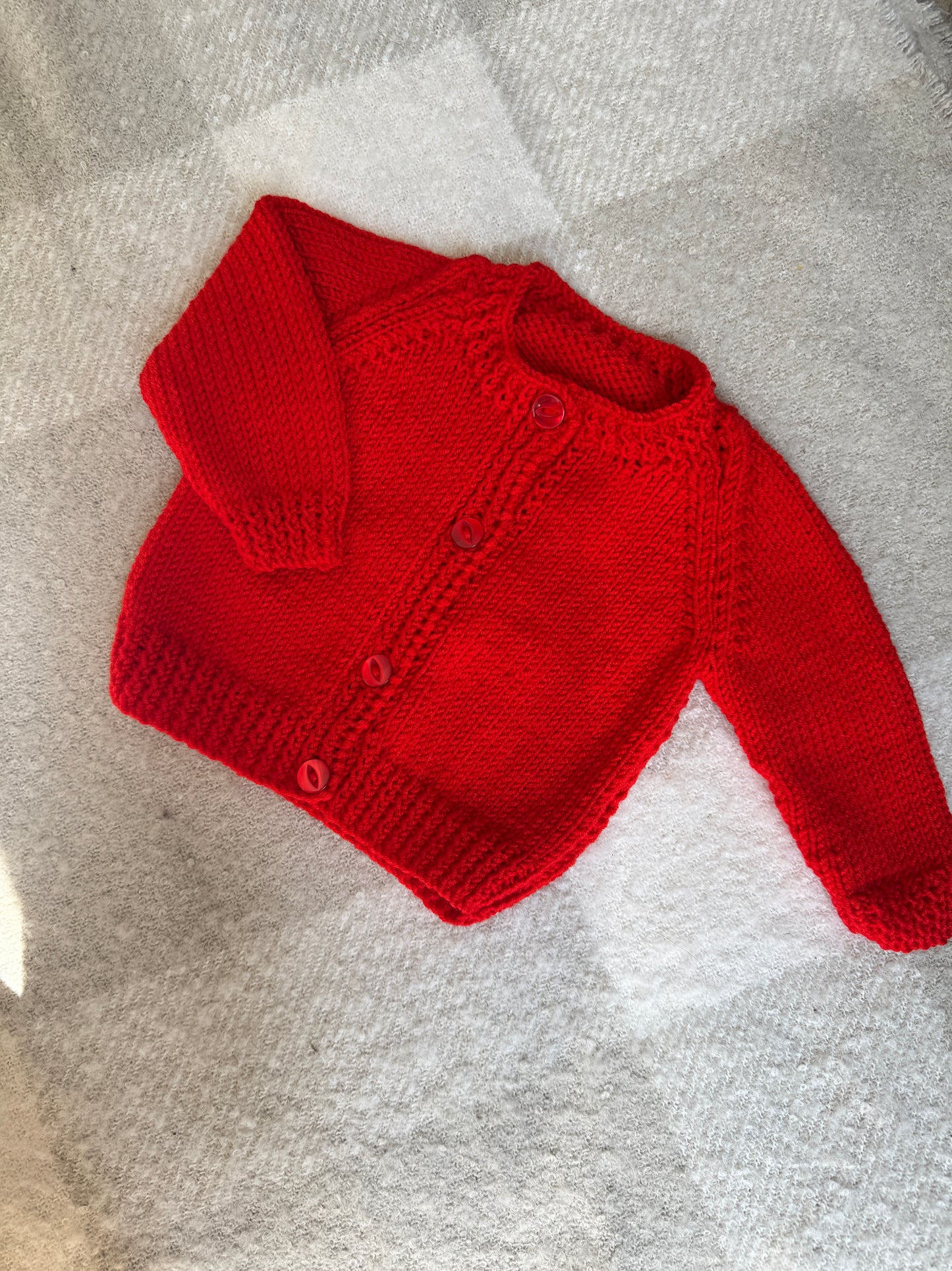 0-3m red cardigan