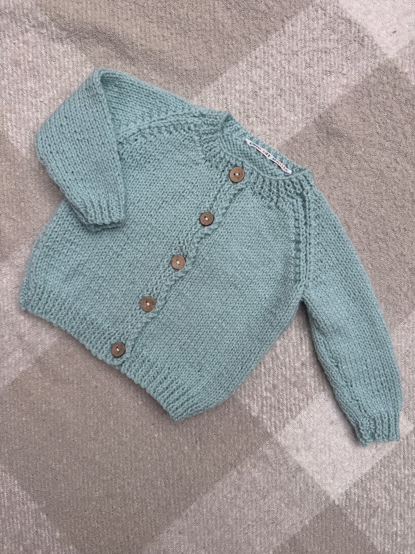 6-12m duck egg blue cardigan