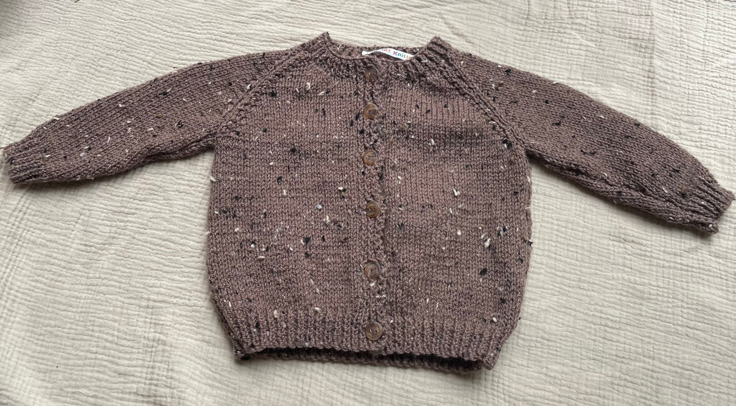 6-12m brown fleck cardigan