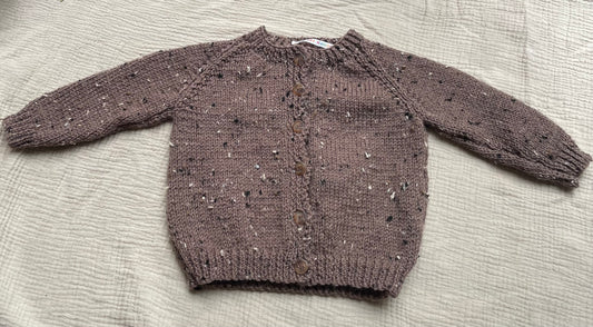 6-12m brown fleck cardigan