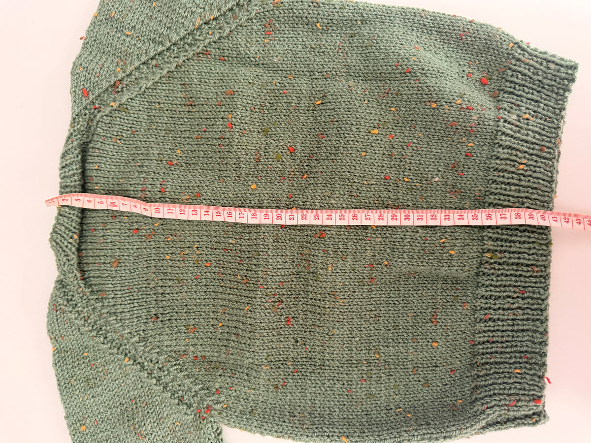 2-4 years green fleck cardigan
