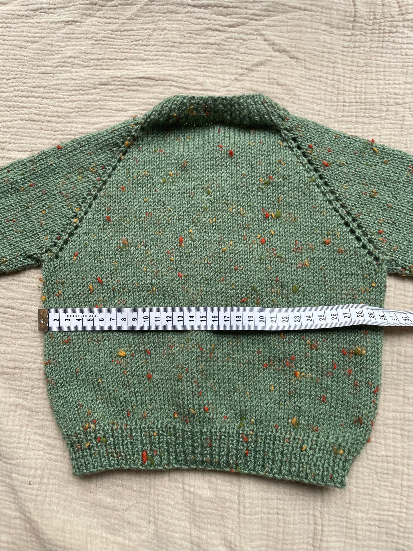 6-12m green fleck cardigan