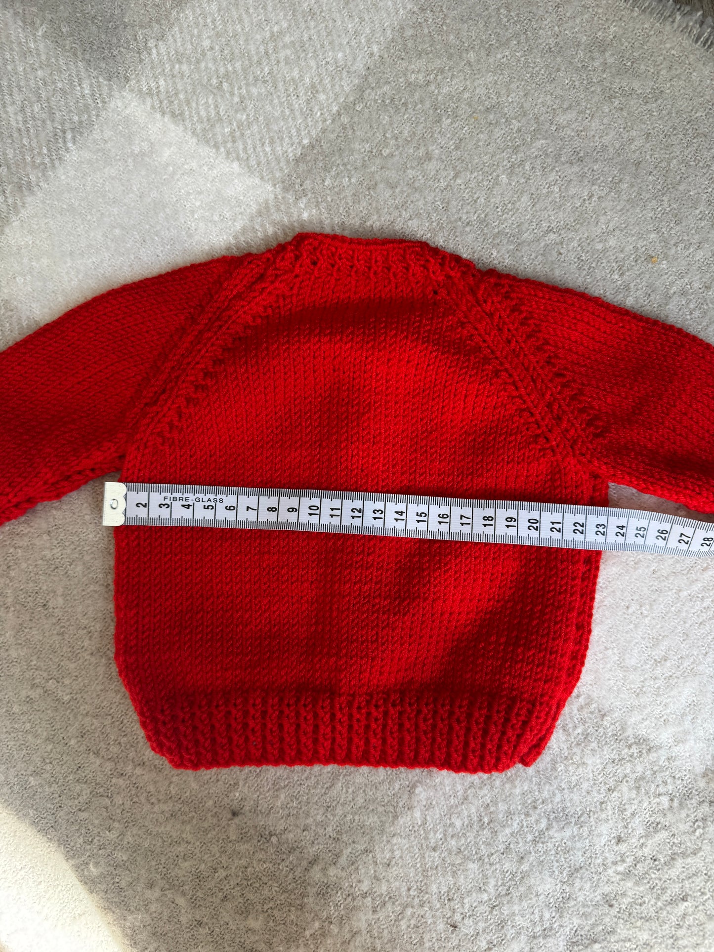 0-3m red cardigan