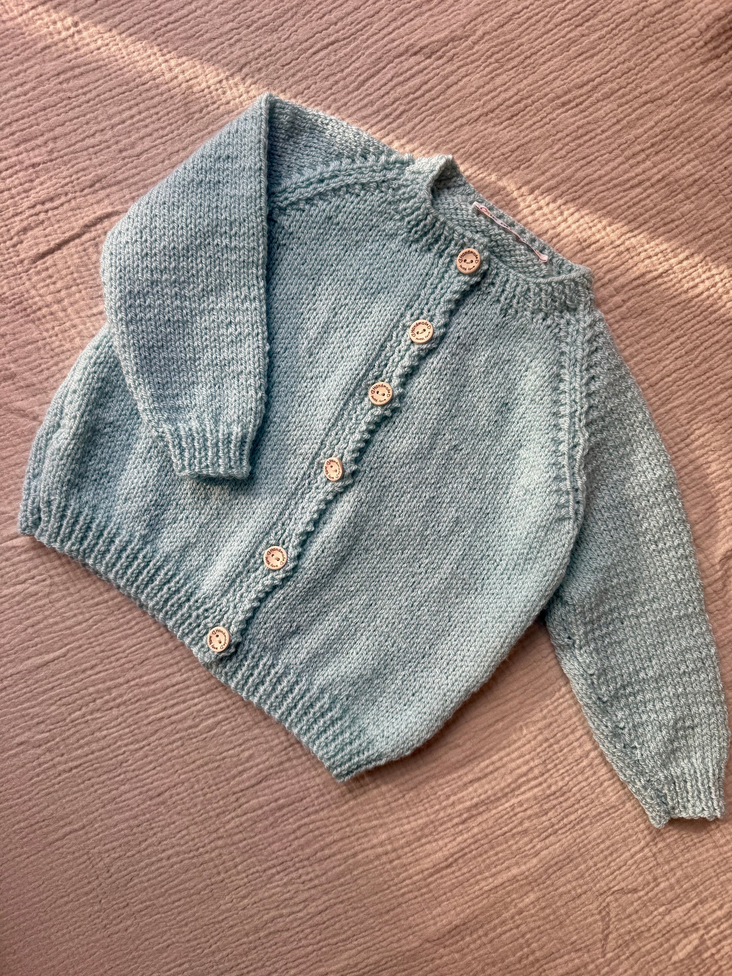 1-2 years duck egg blue cardigan