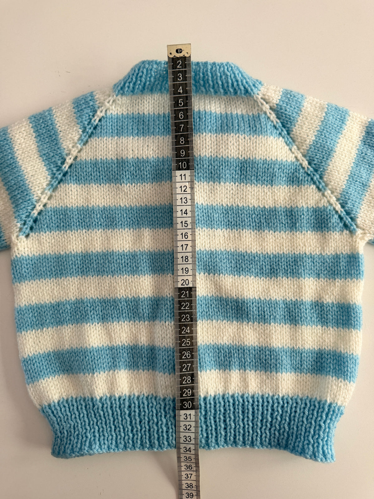 12-18m cloud and cream stripe cardigan