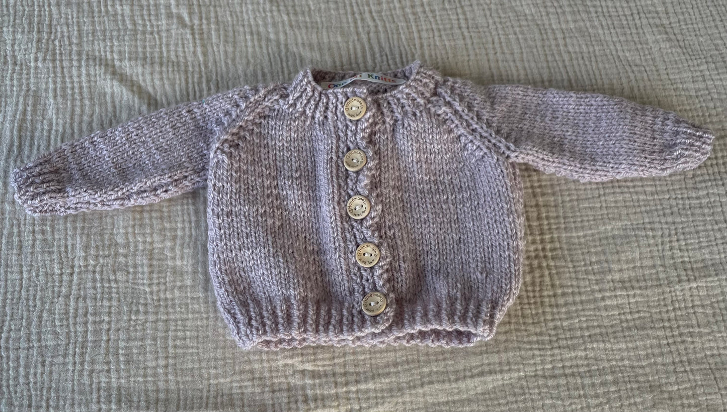 Newborn mushroom cardigan