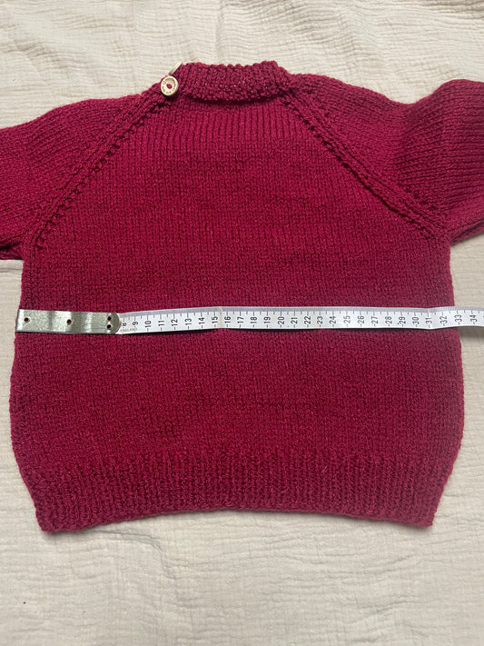1-2 years claret red jumper