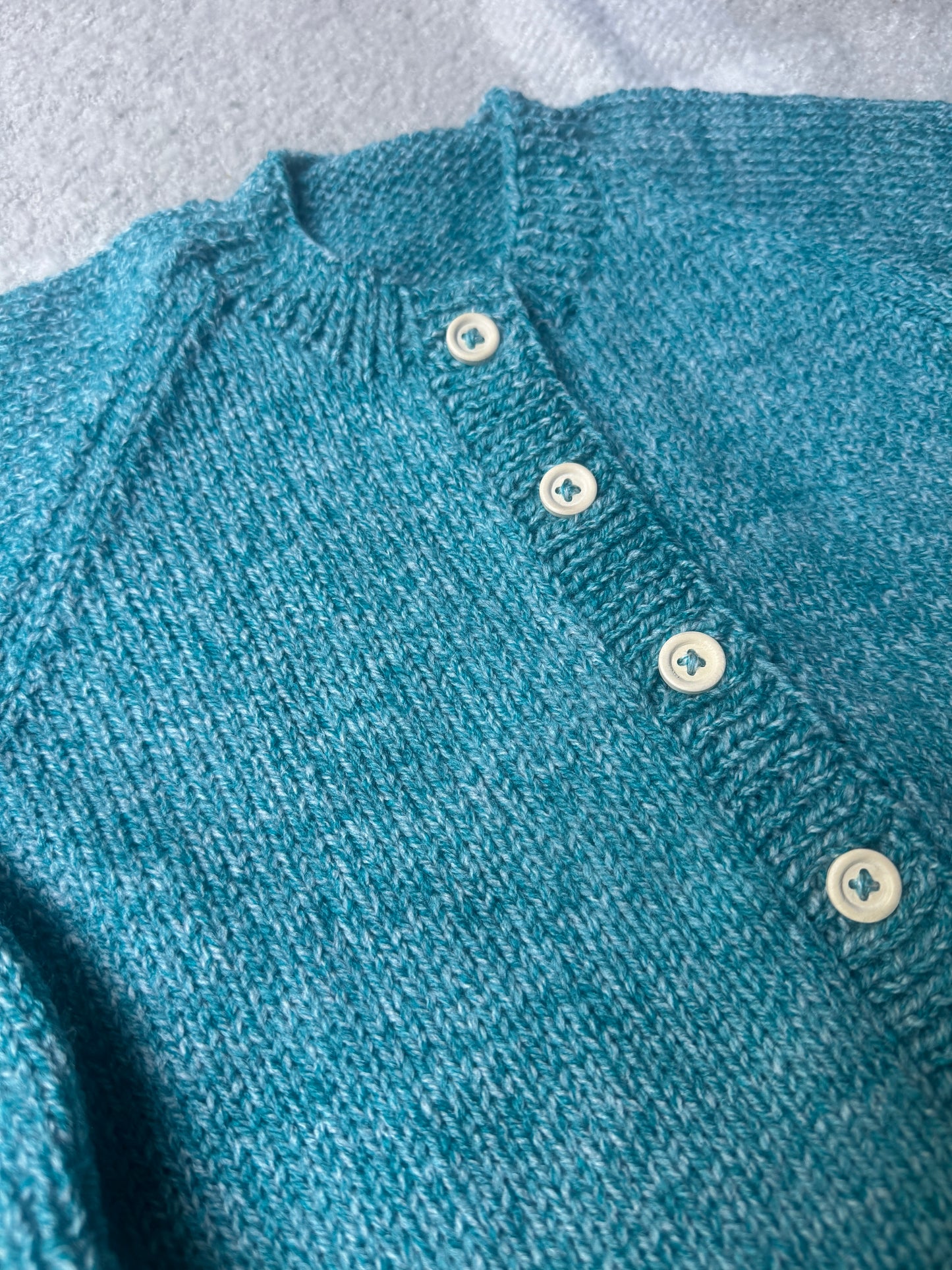 2-4 years aqua fleck cardigan