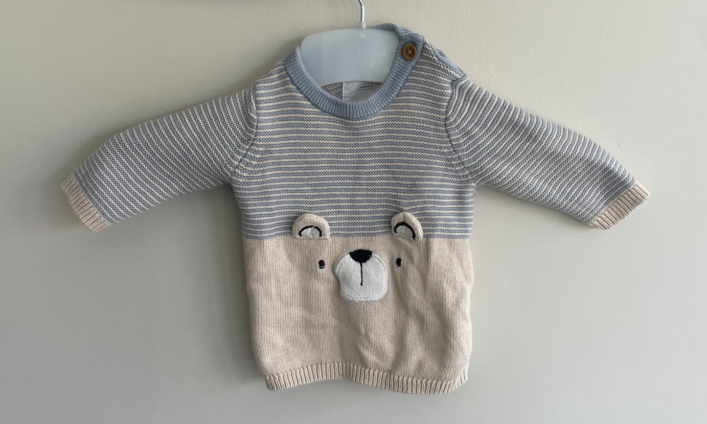 Newborn Fred and Flo bear jumper