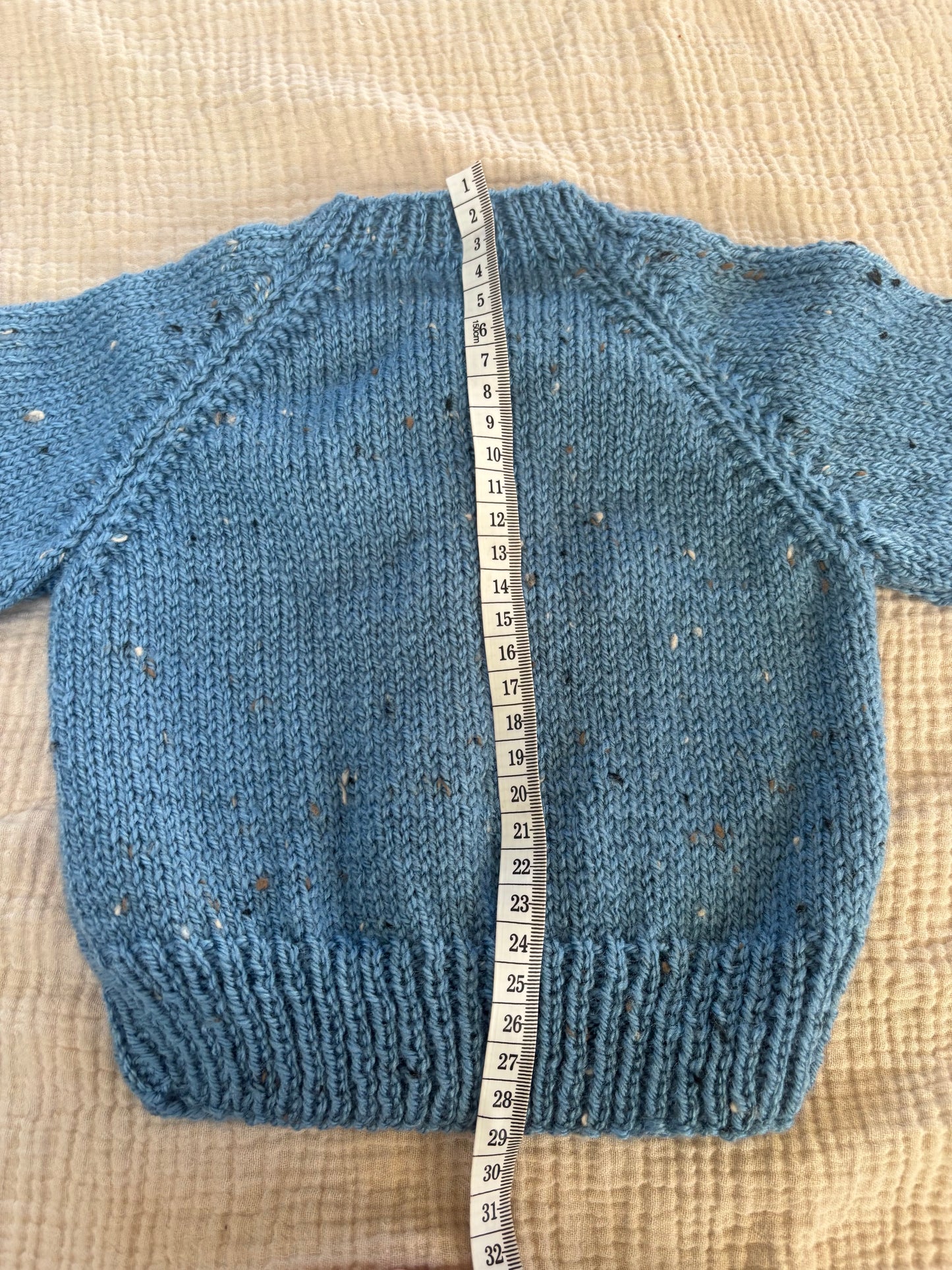 3-6m blue cardigan with flecks