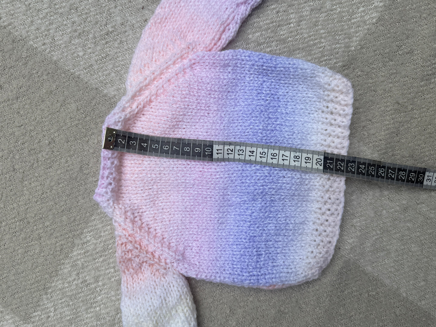 0-1m pastel rainbow cardigan