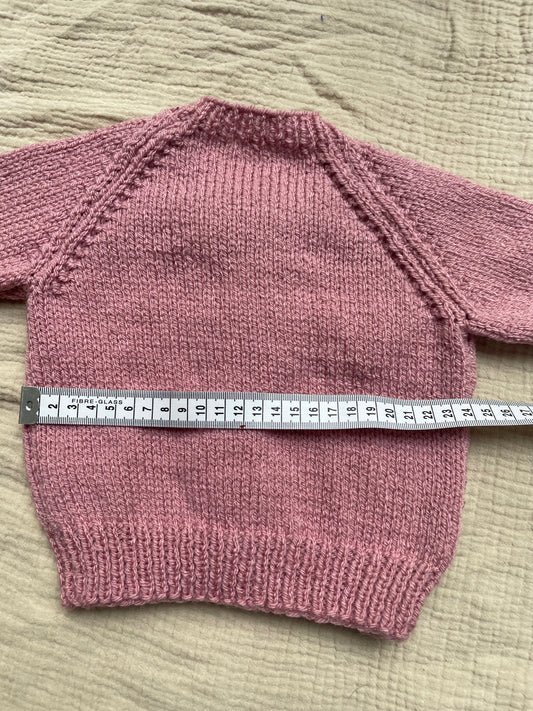 3-6m pale rose cardigan
