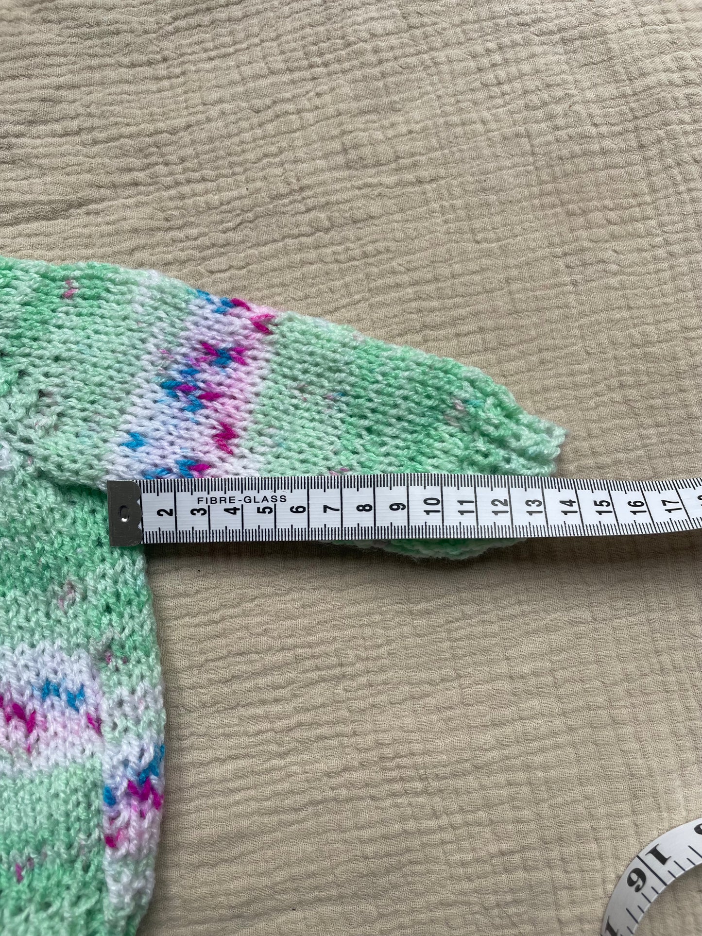 0-3m green patterned cardigan