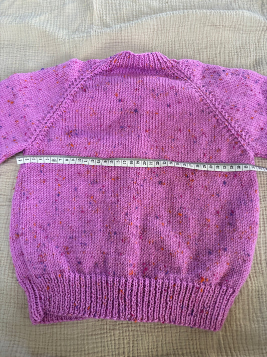 3-4 years pink with flecks cardigan