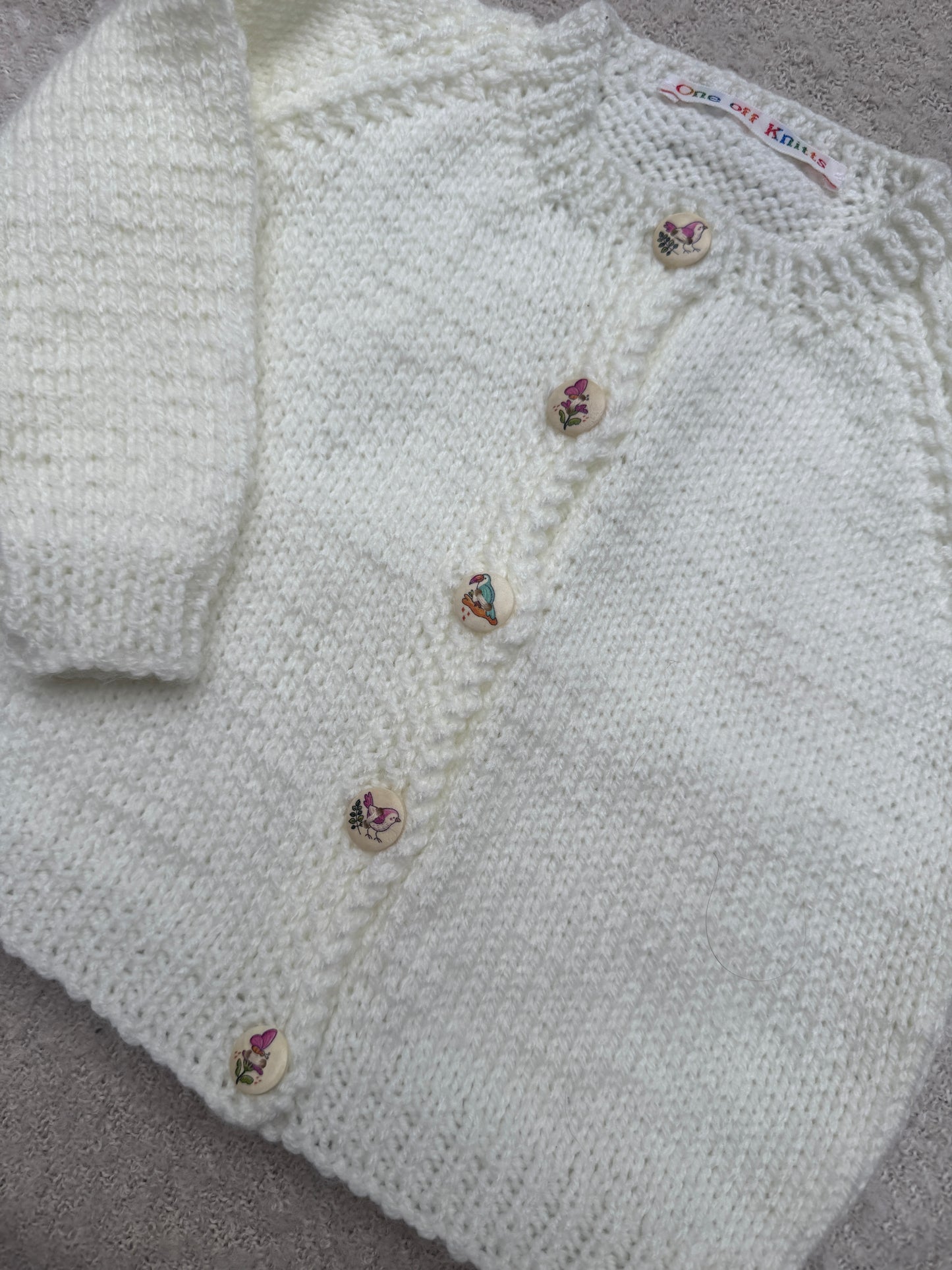 12-18m pale cream cardigan