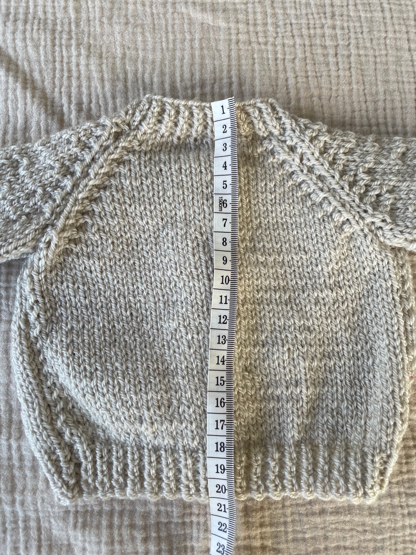Newborn parchment cardigan