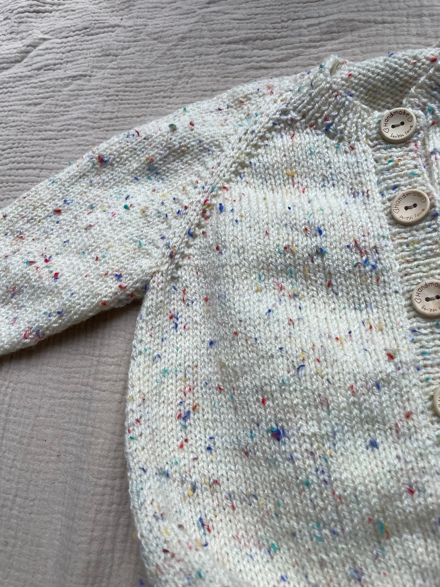 1-2 years cream fleck cardigan