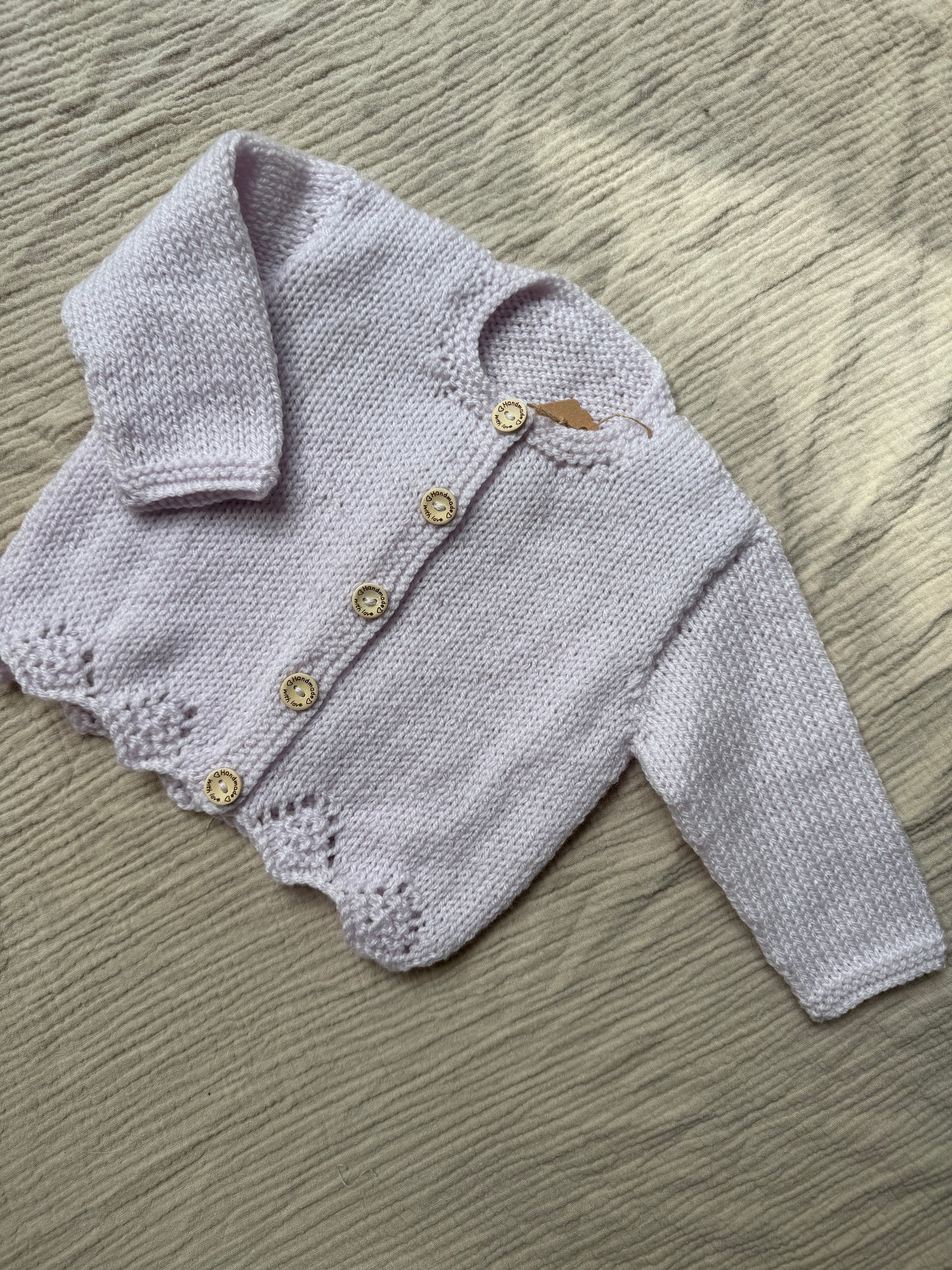 3-6m pale lilac cardigan
