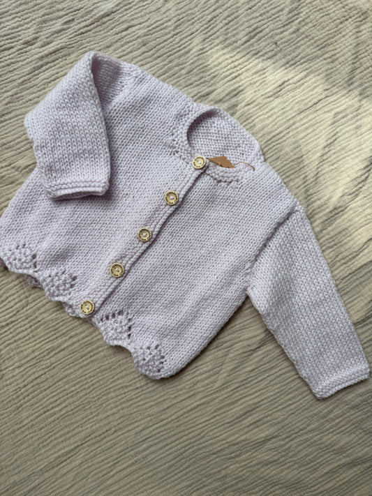 3-6m pale lilac cardigan