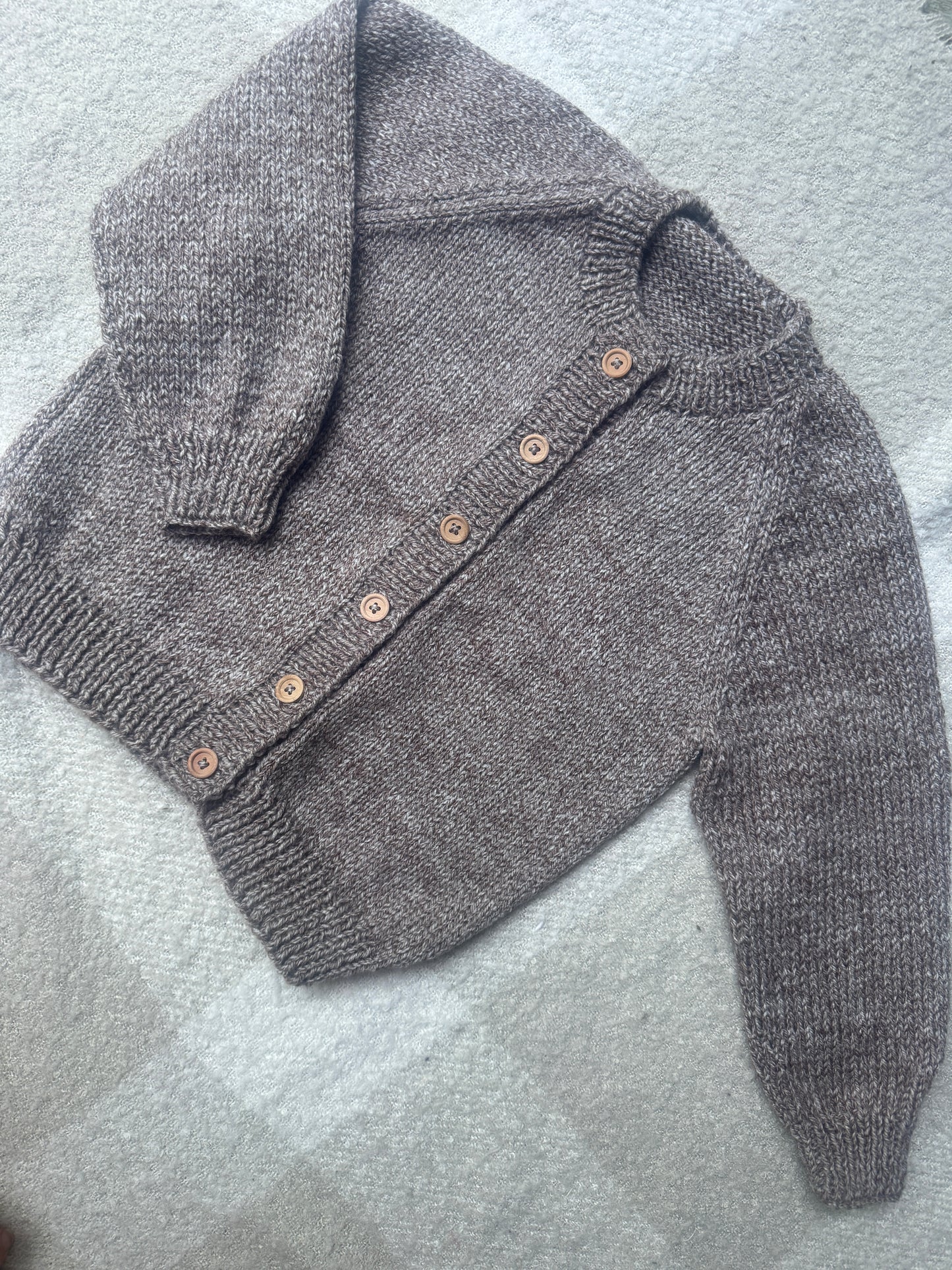 2-4 years brown fleck cardigan