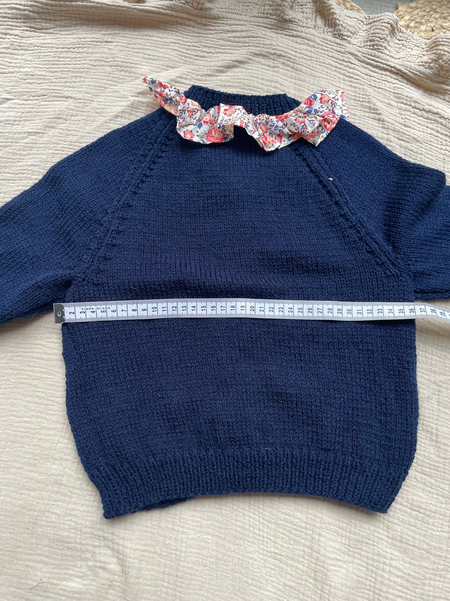 3-4 years midnight cardigan with liberty collar