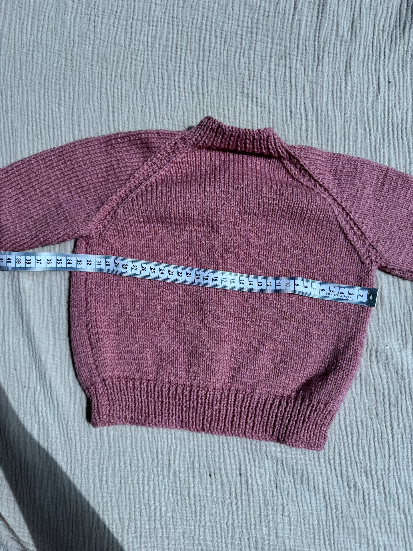 1-2 years pale rose cardigan
