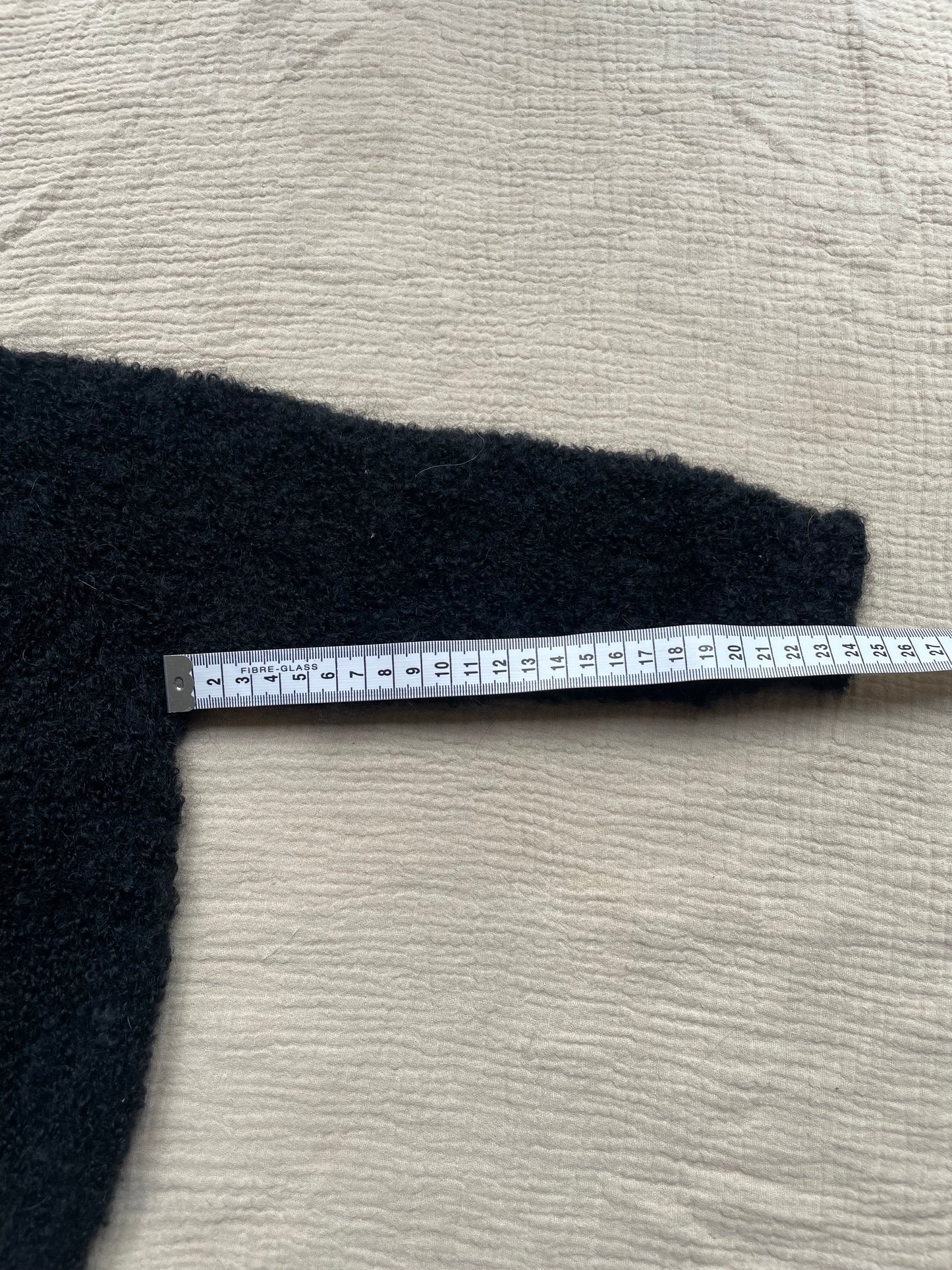 2-3 years black boucle cardigan