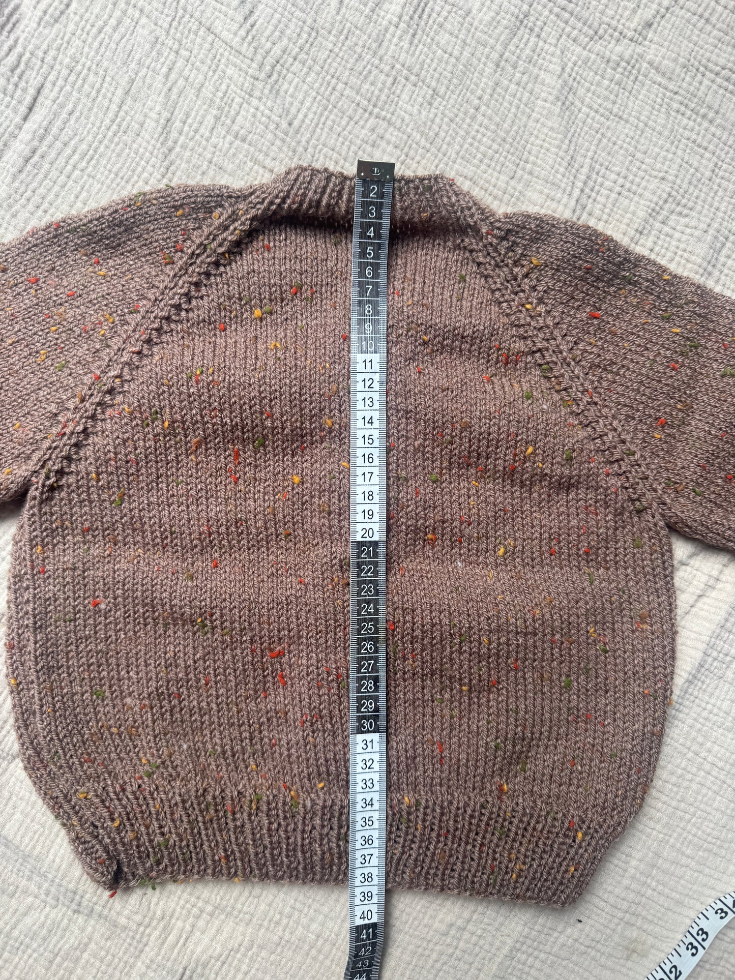 2-3 years brown with fleck cardigan