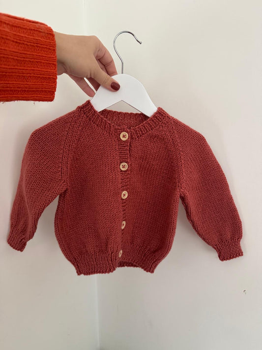9-15 months dusky peach Cardigan
