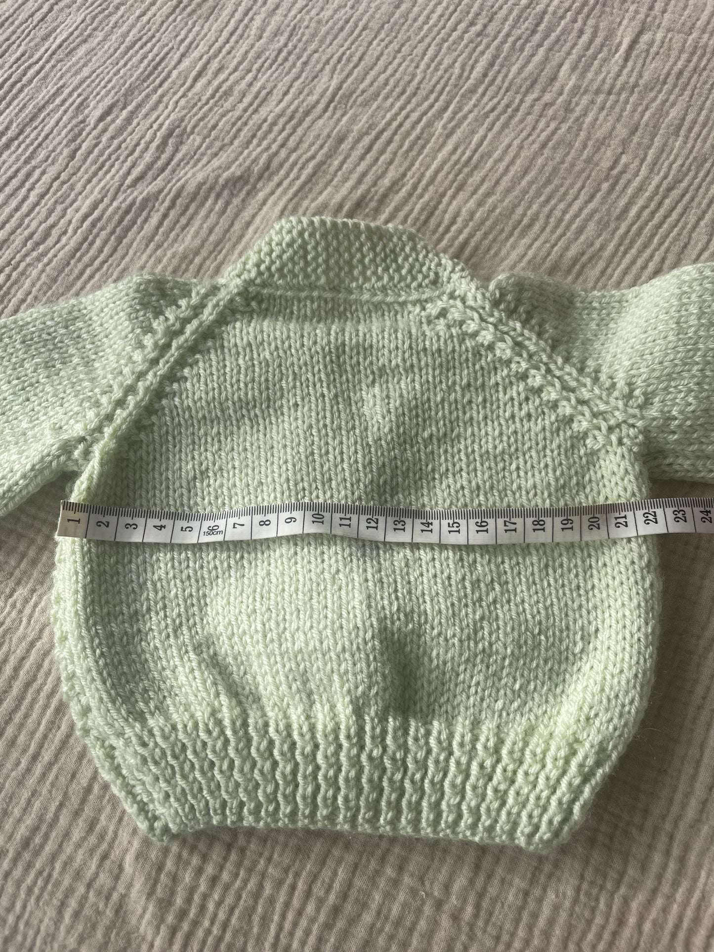 small 0-3m pistachio cardigan